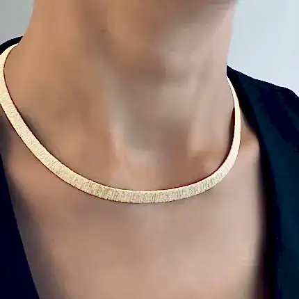 Sade İtalyan Sarı Altın Kolye