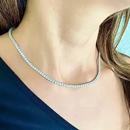 Su Yolu Beyaz Altın Kolye